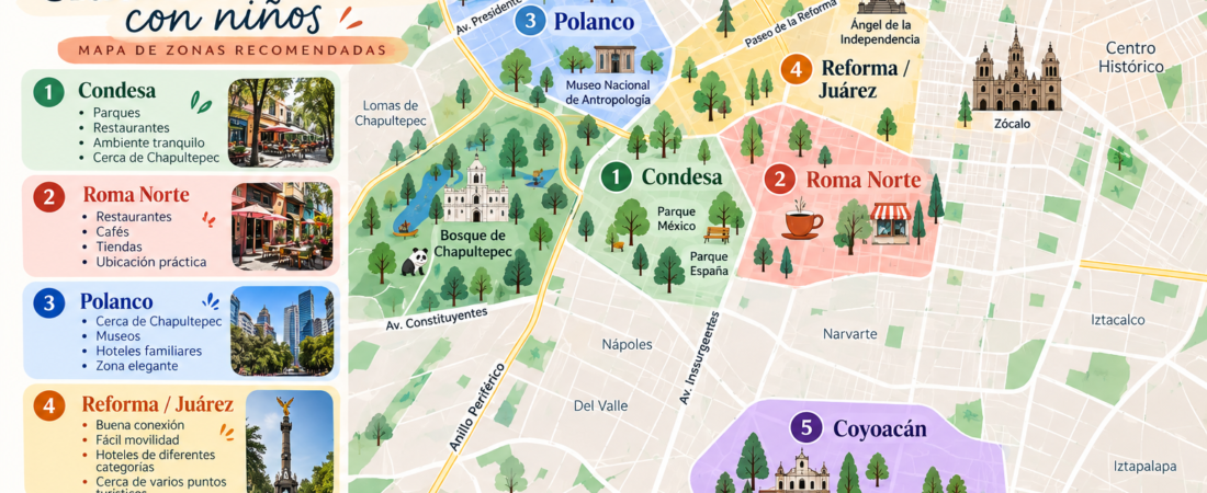 ¿Dónde hospedarse en Ciudad de México con niños? Nuestras zonas favoritas